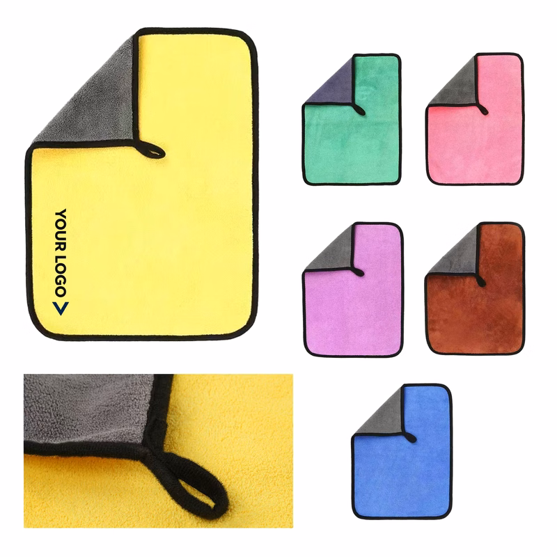 Double-Sided Thick Coral Fleece Car Drying Towel
