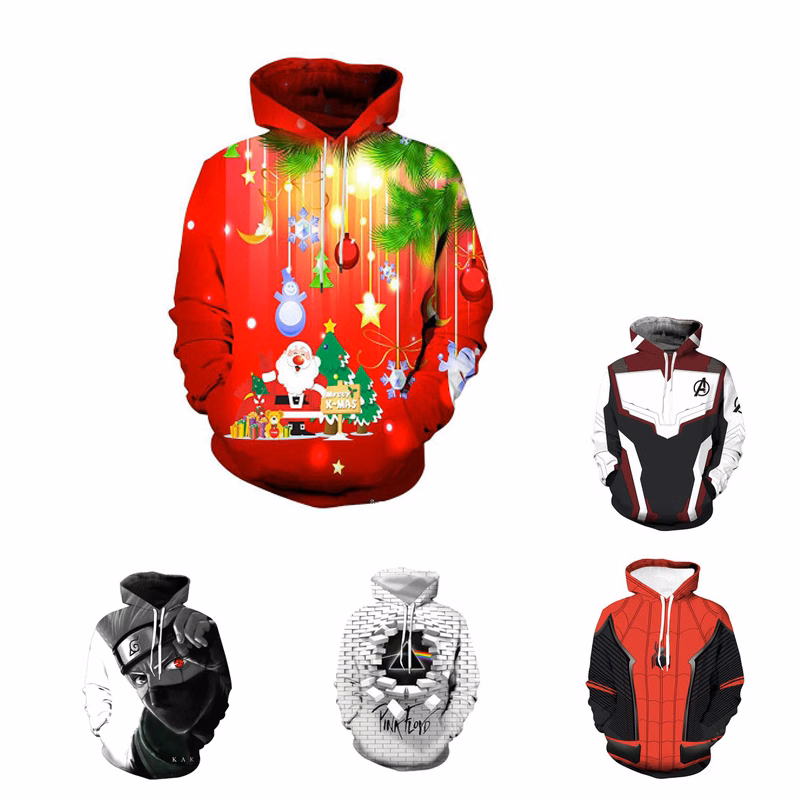 3D Graphic Print Realistic Casual Long Sleeve Hoodie