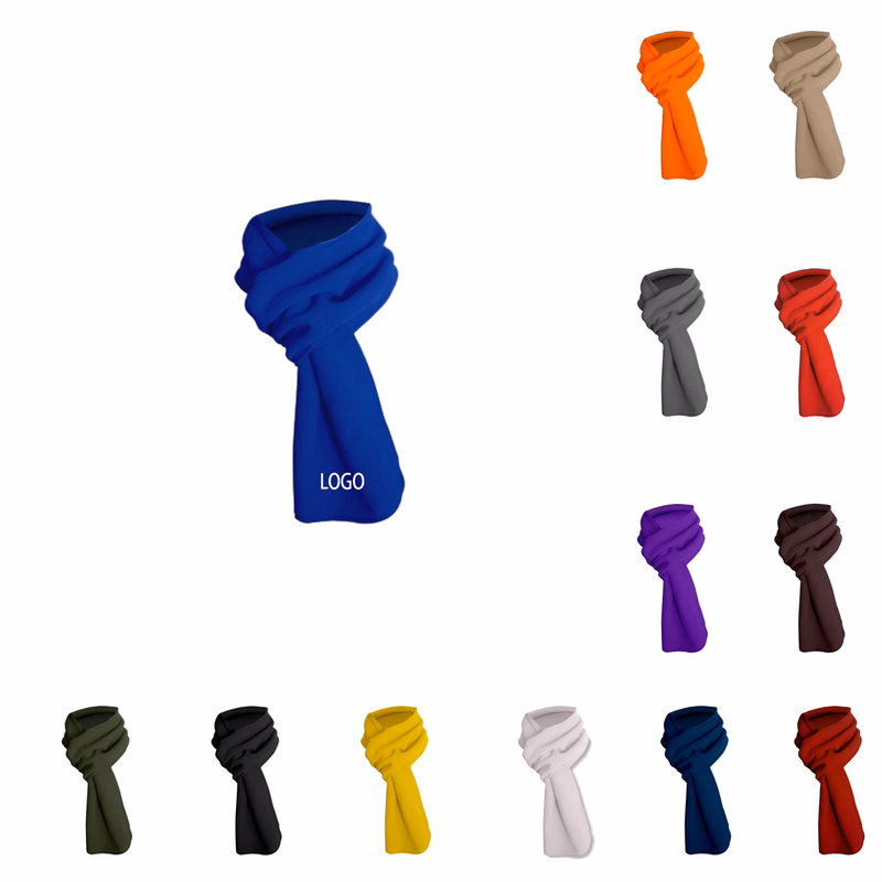 Solid Color Fleece Warm Scarf