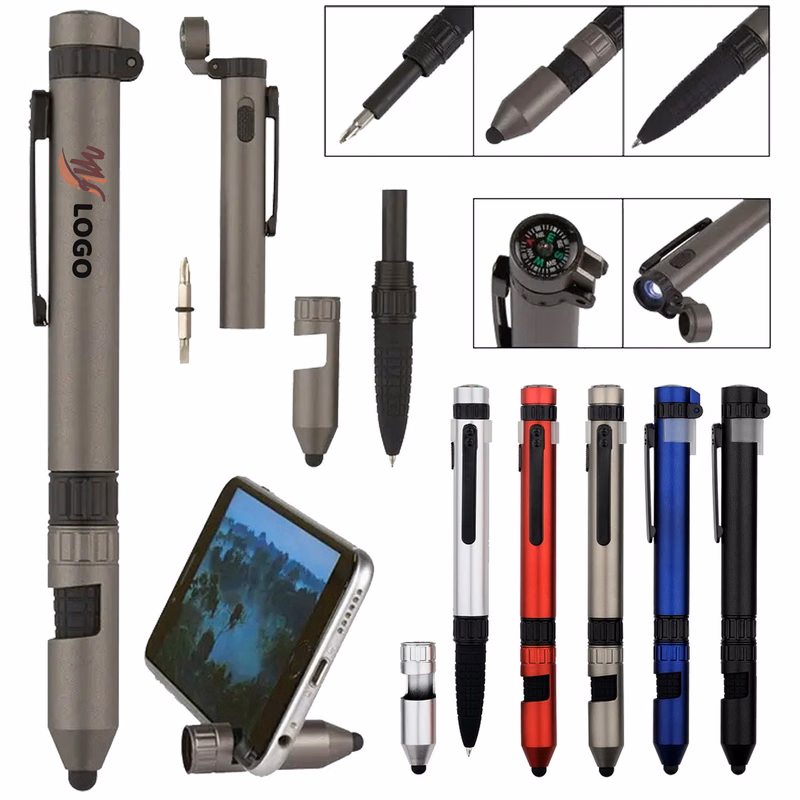 6-in-1 Multi-Function Engineer Metal Tool Pen