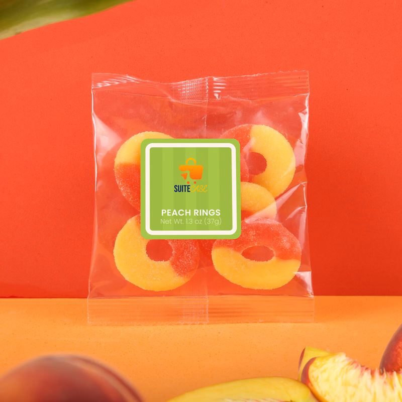 Albanese® Gummi Peach Rings: Taster Packet