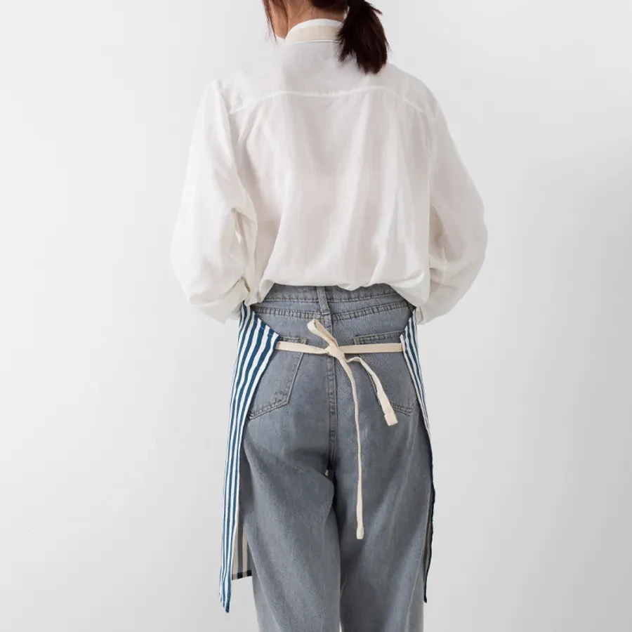 Cotton and Linen Striped Apron 1