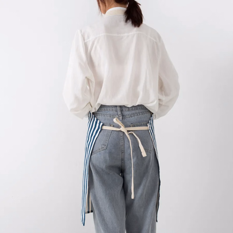 Cotton and Linen Striped Apron