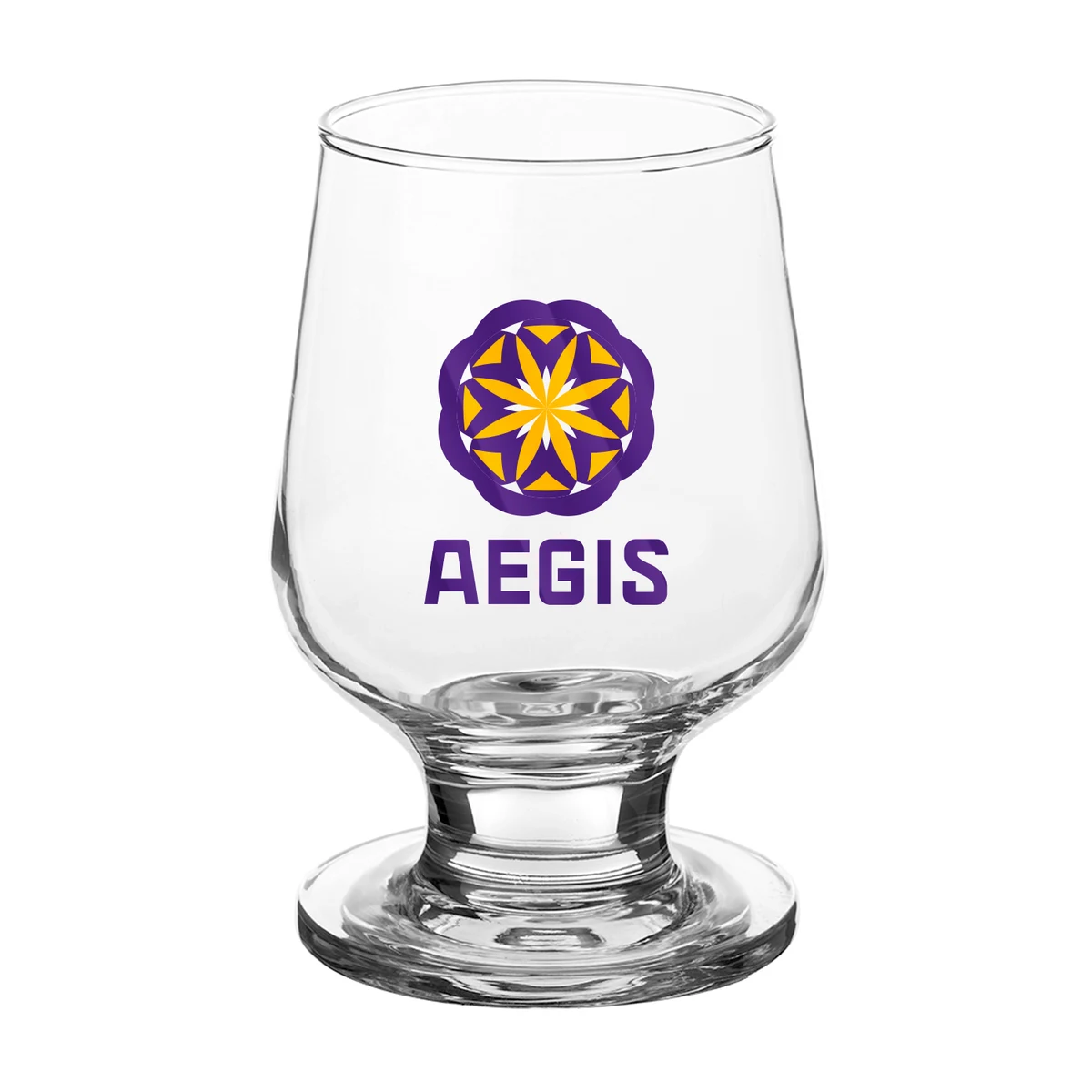 12 oz. Elytra Water Goblet Glass (2 Color Imprint) 1