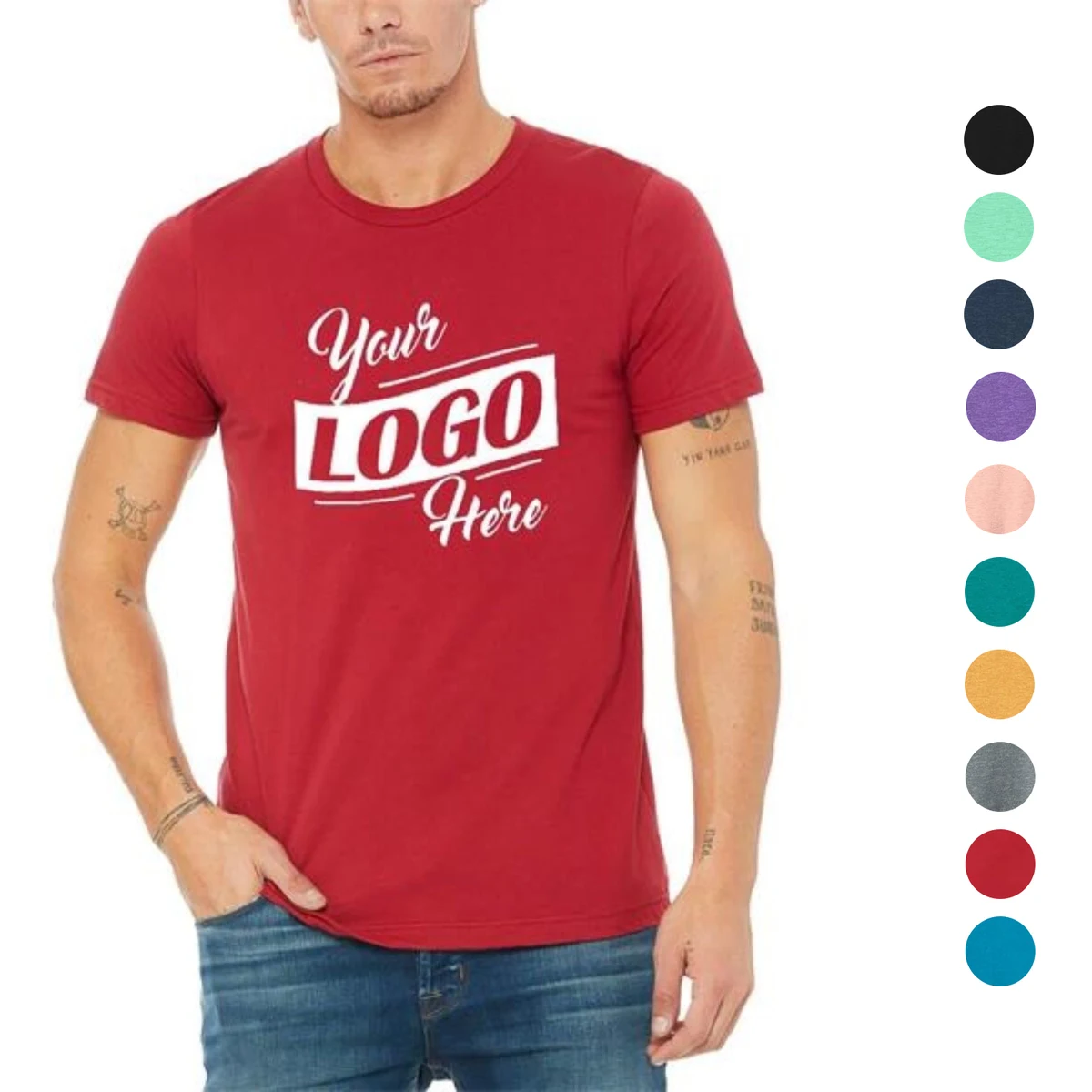Bella Canvas Unisex Half Sleeve T Shirt 4.2 oz 100% Cotton 1