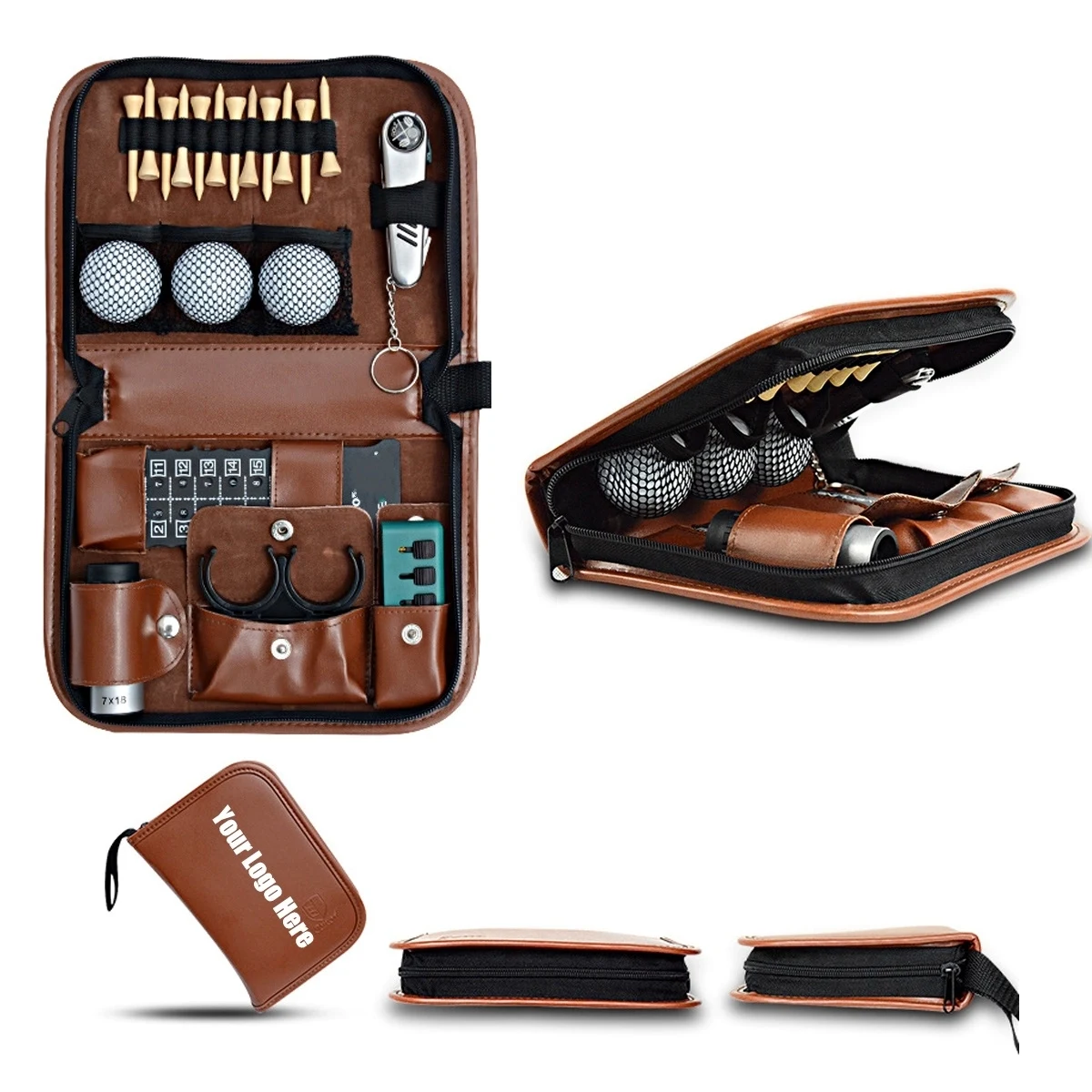 Golf Accessory Tool Leather Bag Kit 1