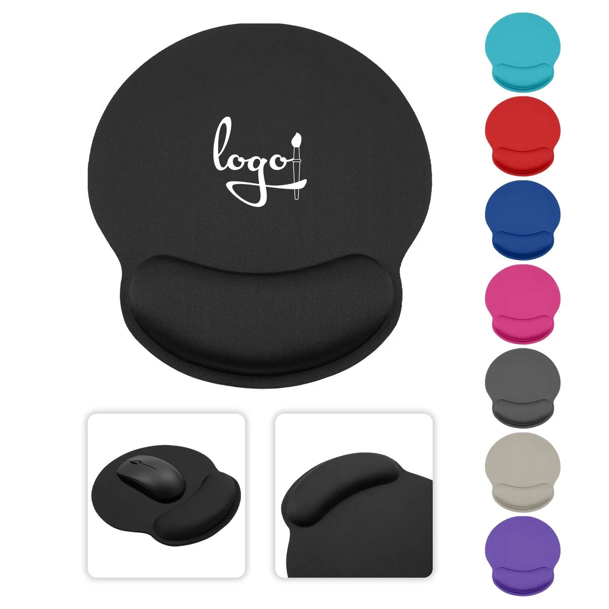 Solid Color Single Side Silicone Wrist Rest Mouse Pad 1