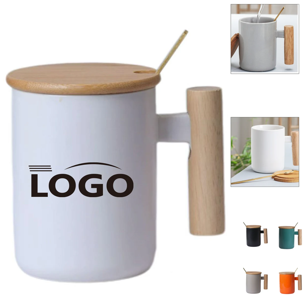 Double-wall thermos with thermometer, custom water bottle with logo imprint 1