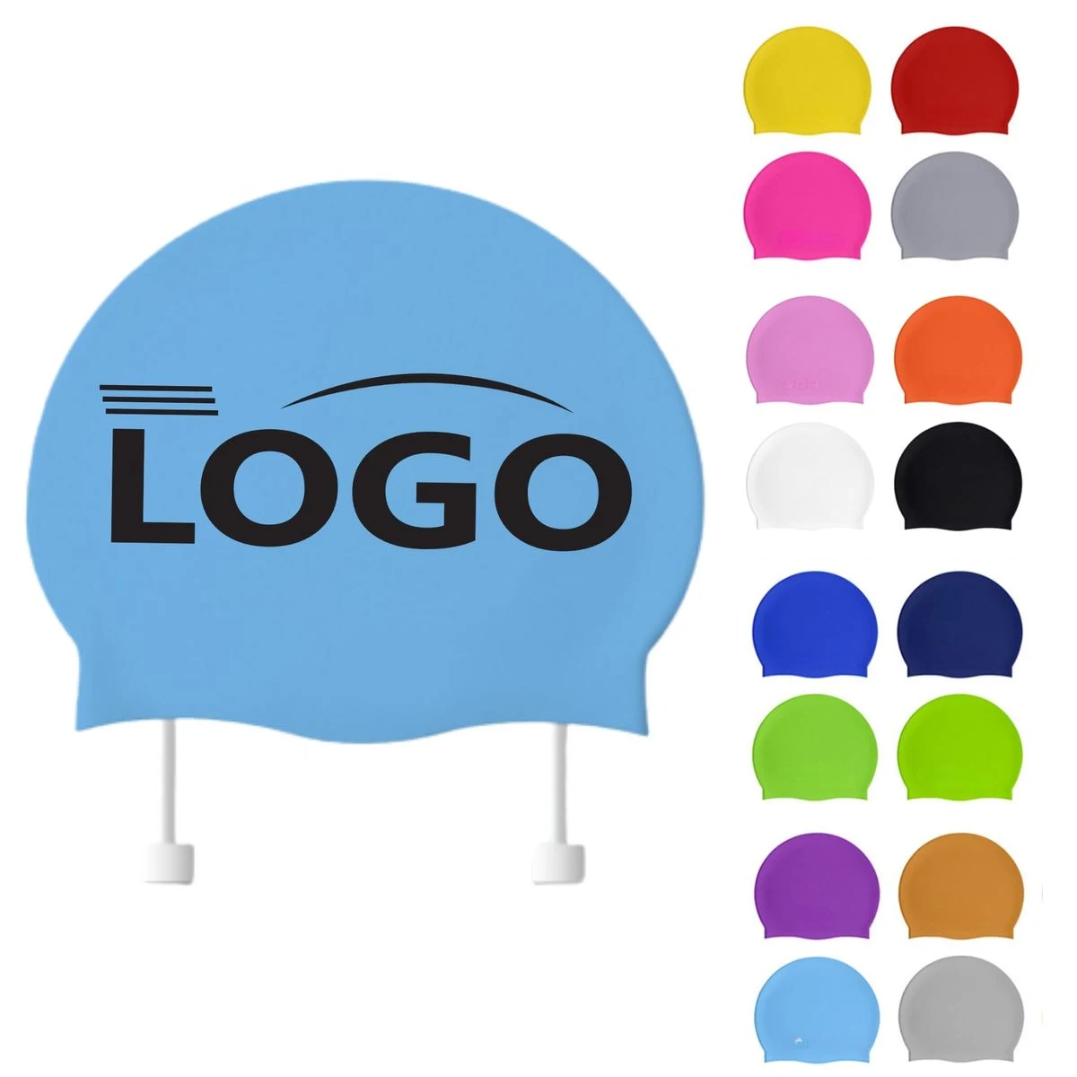 55g Silicone Swim Cap With Custom Logo 1