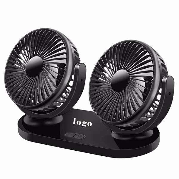 Adjustable Double Headed Car Usb Fan