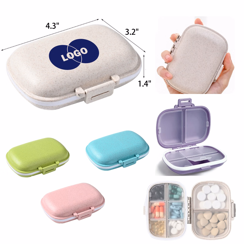 Durable 8 Cell Portable Sealed Medicine Box