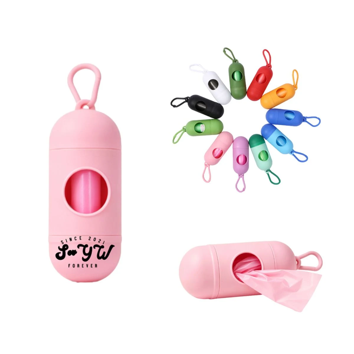 Pocket-Sized Capsule Shape Pet Waste Bag Holder 1