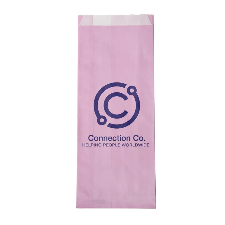 One-color Colored Paper Bag Pink (5" x 12" x 2") 1