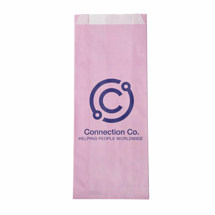One-color Colored Paper Bag Pink (5" x 12" x 2")