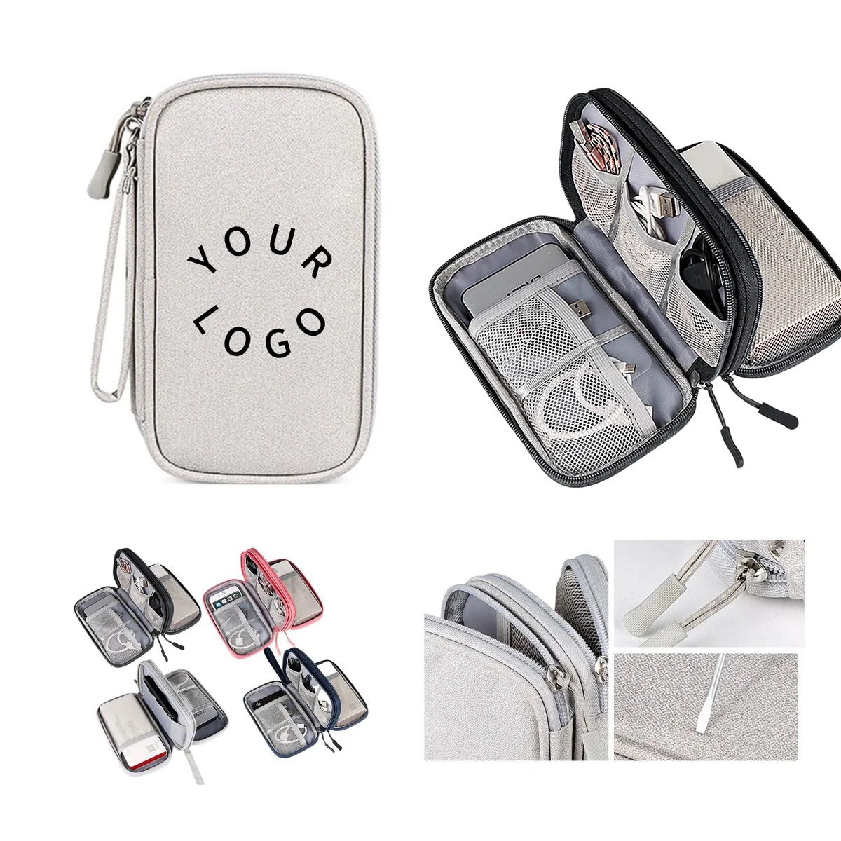 Portable Tech Storage Pouch with Handle 1