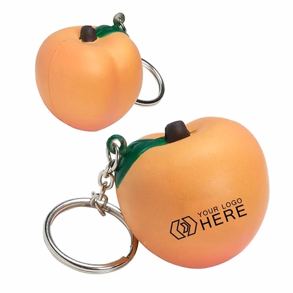 Peach Stress Ball Key Chain