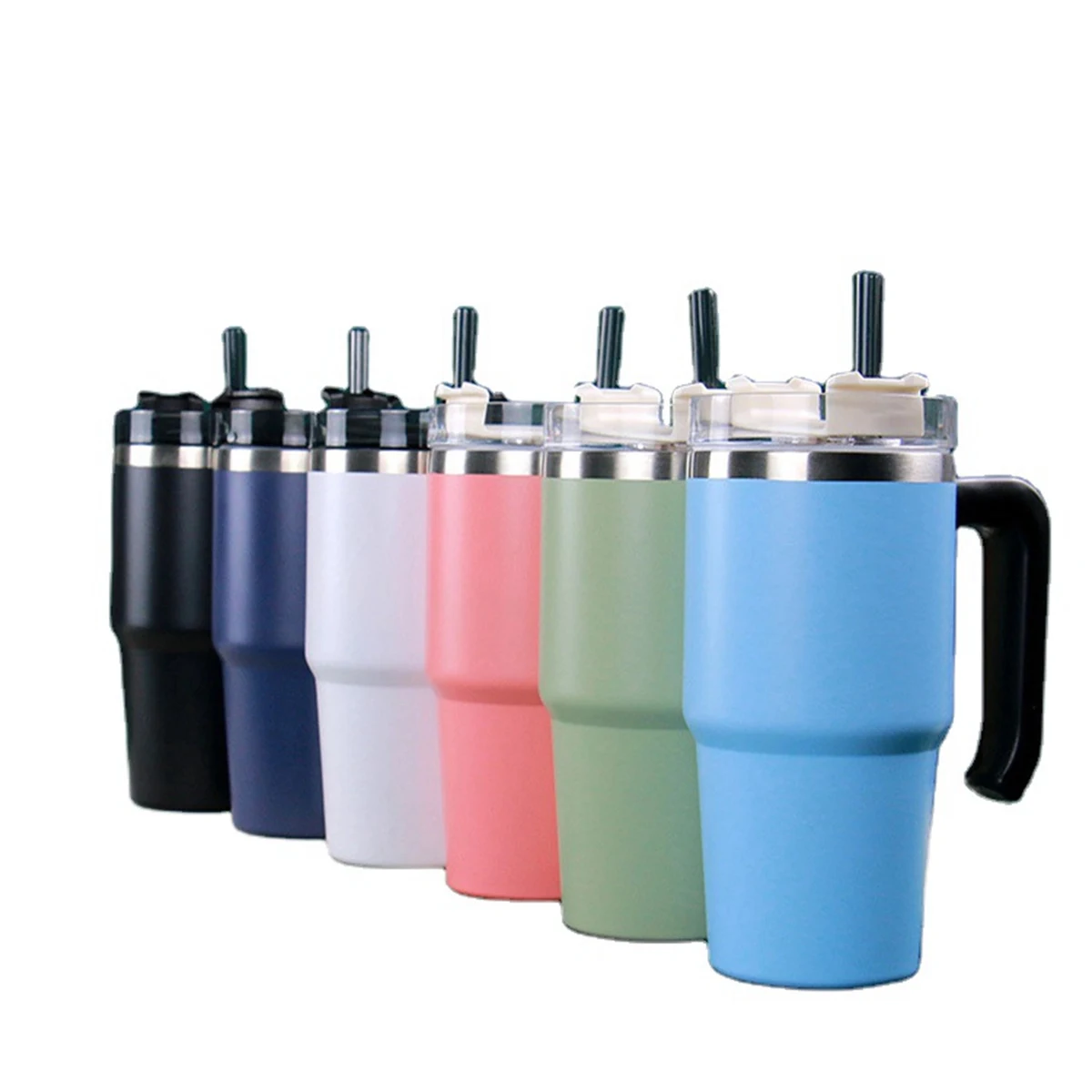 20 Oz. Double Wall Stainless Steel Vacuum Mug with Handle 1