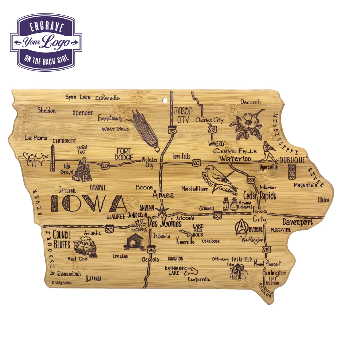 Destination Iowa Cutting & Serving Board 1
