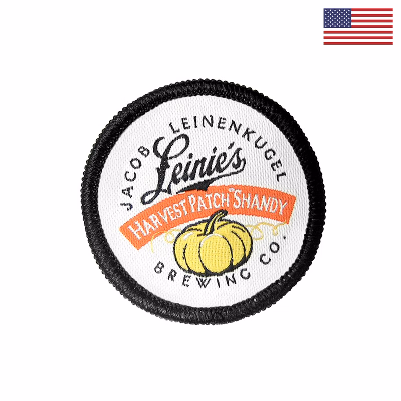 Woven Patch (Iron-On) Up To 14 Sq. In. w/ Merrowed Edge