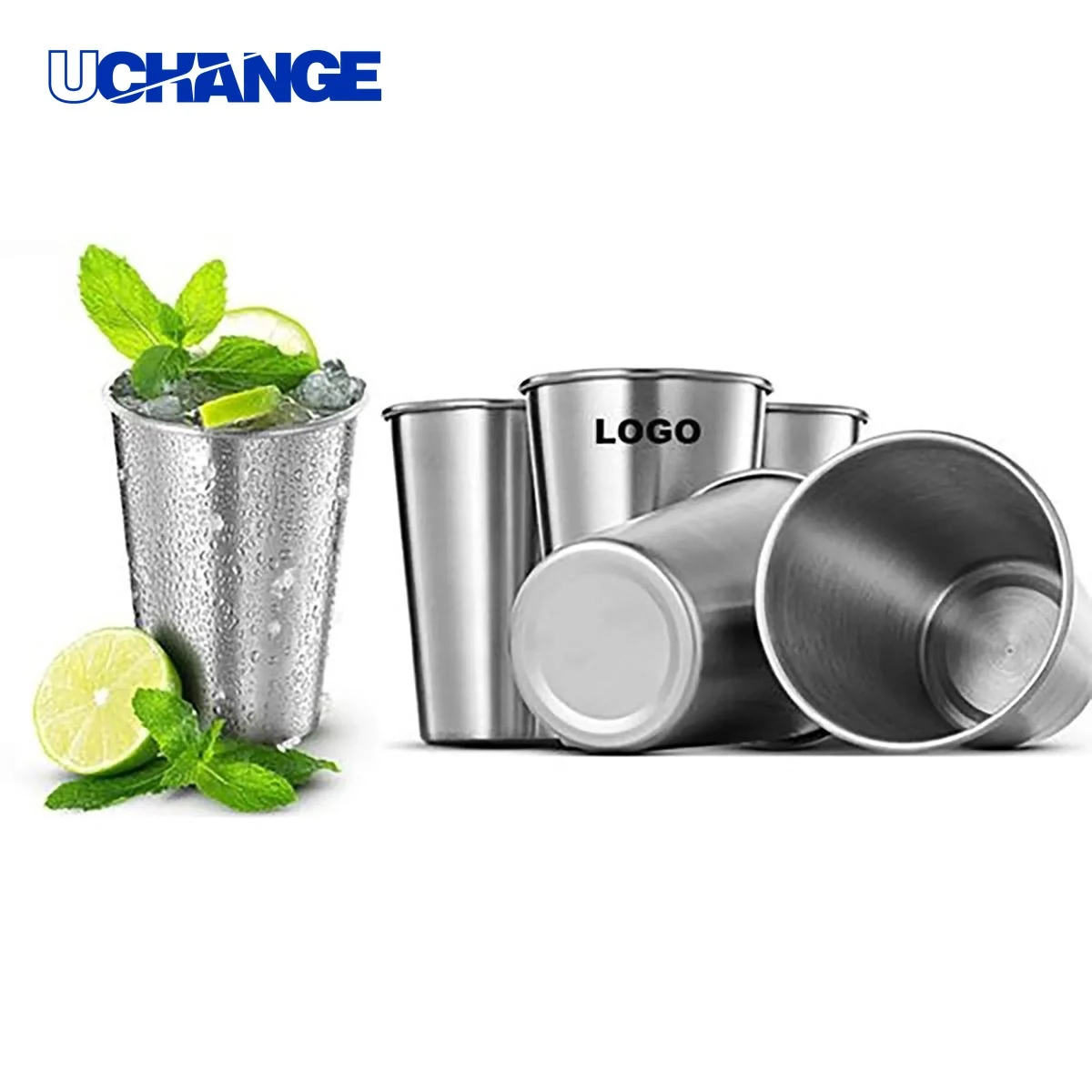 Stainless Steel Pint Cup Container (17 Oz) 1