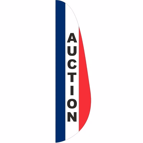 "AUCTION" 3' x 12' Message Feather Flag