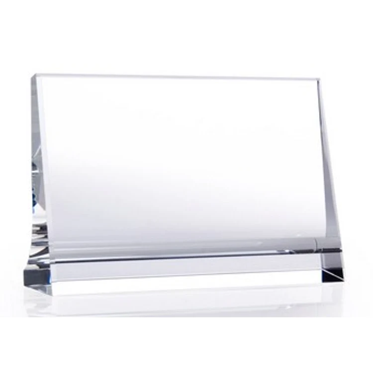 Horizontal Plaque Optic Crystal Award - Small 1