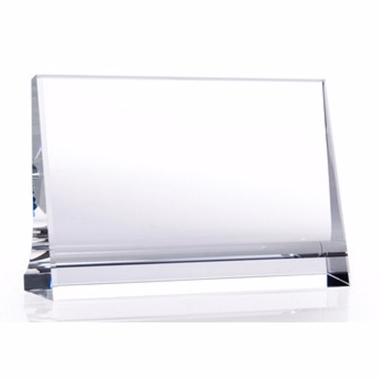 Horizontal Plaque Optic Crystal Award - Small