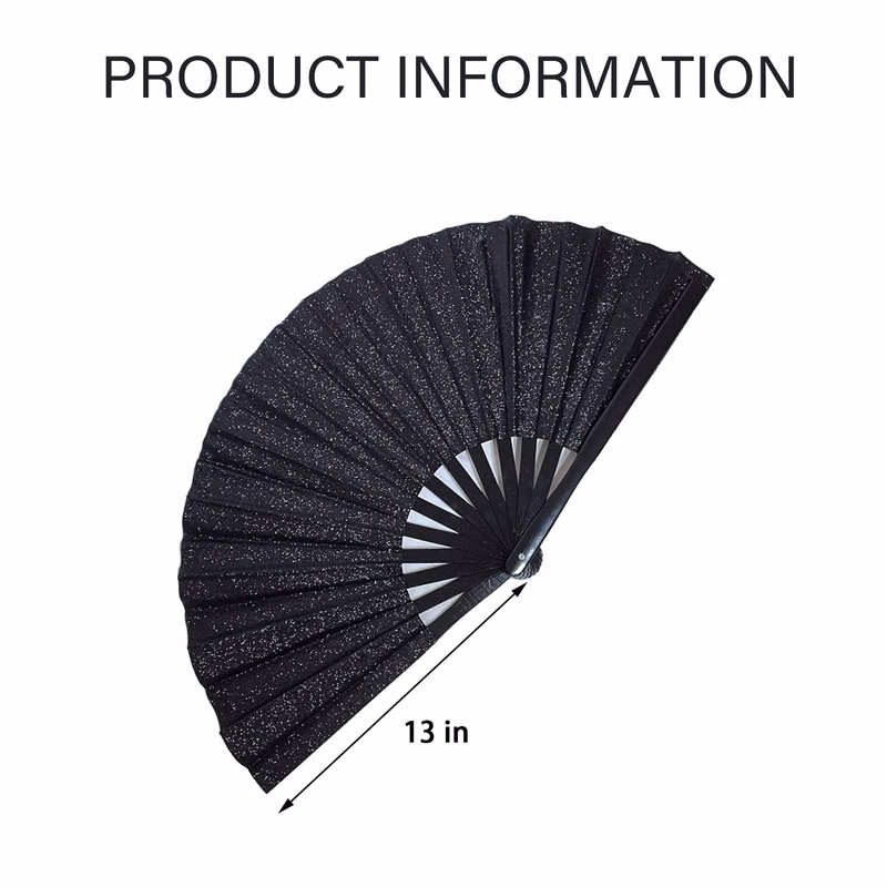 13 " Glitter Fan W/ Bag