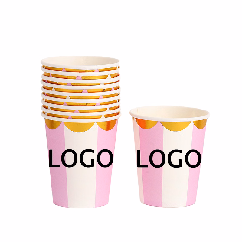 9oz Disposable Party Picnic Beverage Ice Cream Paper Cup