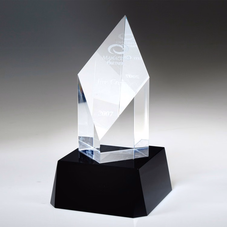 8" Crystal Award-Vertex_D151CA