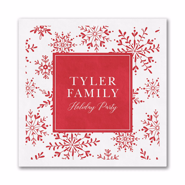 Personalized Snow Luncheon Napkin