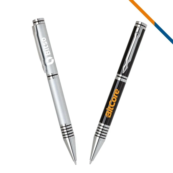 Custom Metal Ballpoint with Enamel Lacquer & Diamond Ring — Upscale Business Giveaway 1