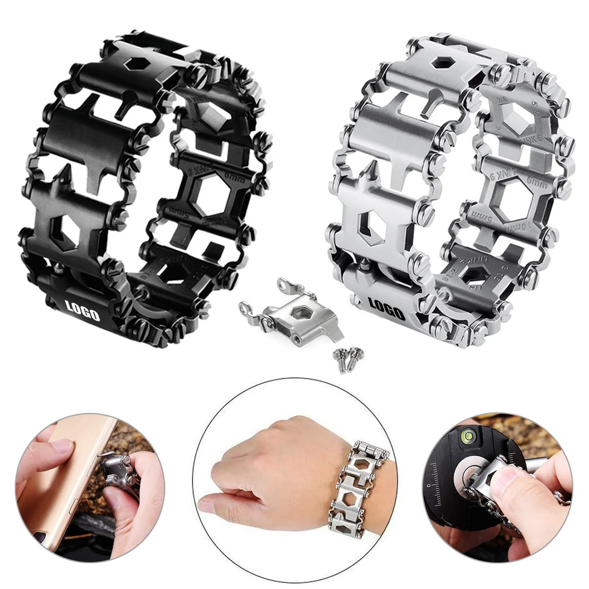 29 In 1 Stainless Steel Multi-functional Tool Bracelet for Family/ Camping/Hiking 1