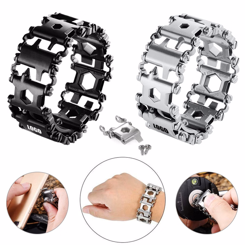 29 In 1 Stainless Steel Multi-functional Tool Bracelet for Family/ Camping/Hiking