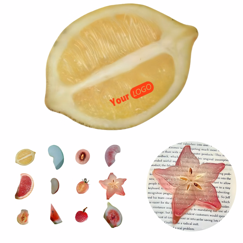 Fruit-shaped Transparent PVC Bookmark