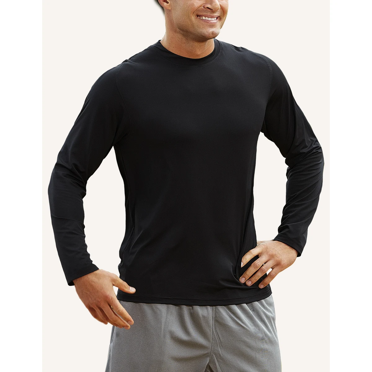 Men's Catalyst Long Sleeve Fitted Crew Neck Shirt 1