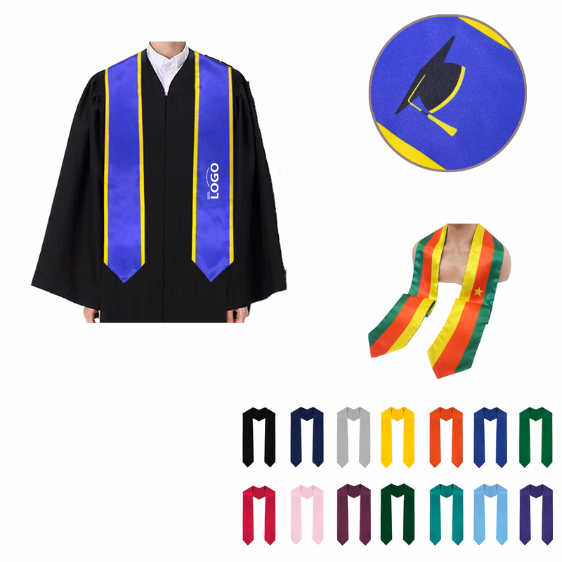 MOQ50 Graduation Digital Printed Shoulder Sash Stole