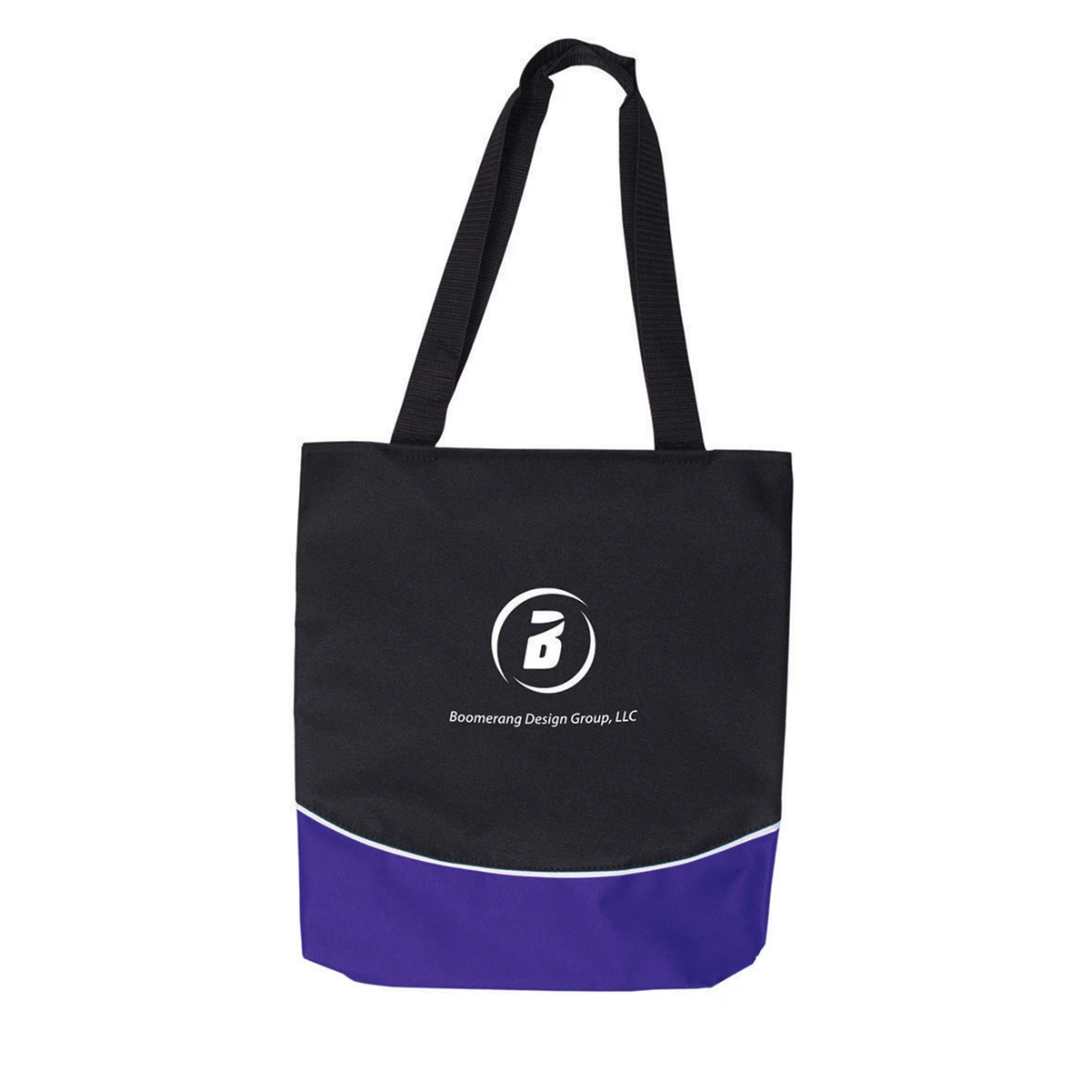 Color Curve Accent Panel Tote., custom tote bag with logo imprint 1