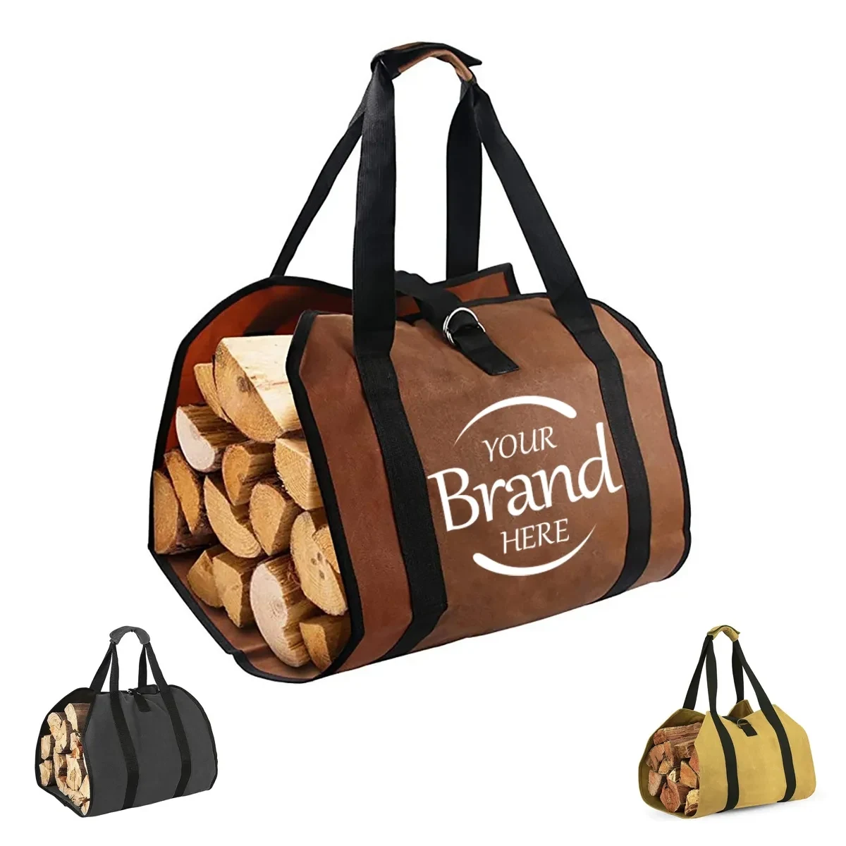 Oxford Cloth Log Carrier Tote, custom tote bag with logo imprint 1