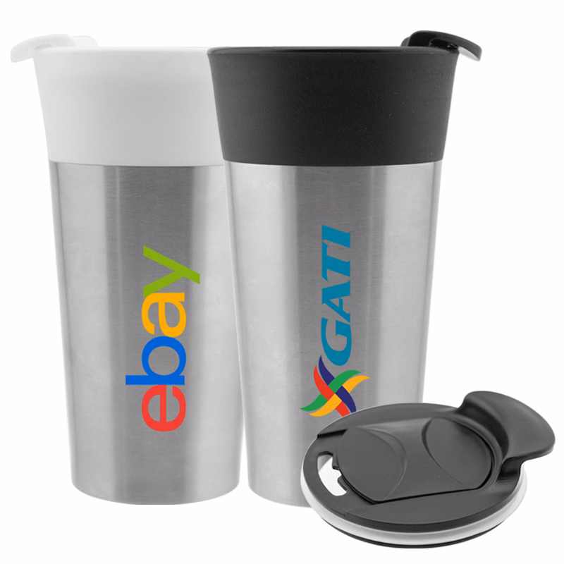16 Oz. iPosh Stainless Steel Tumbler (Black)