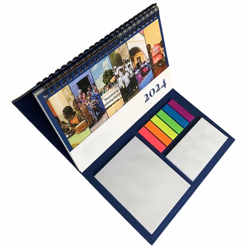 Desk Calendar and Sticky Notepad Set