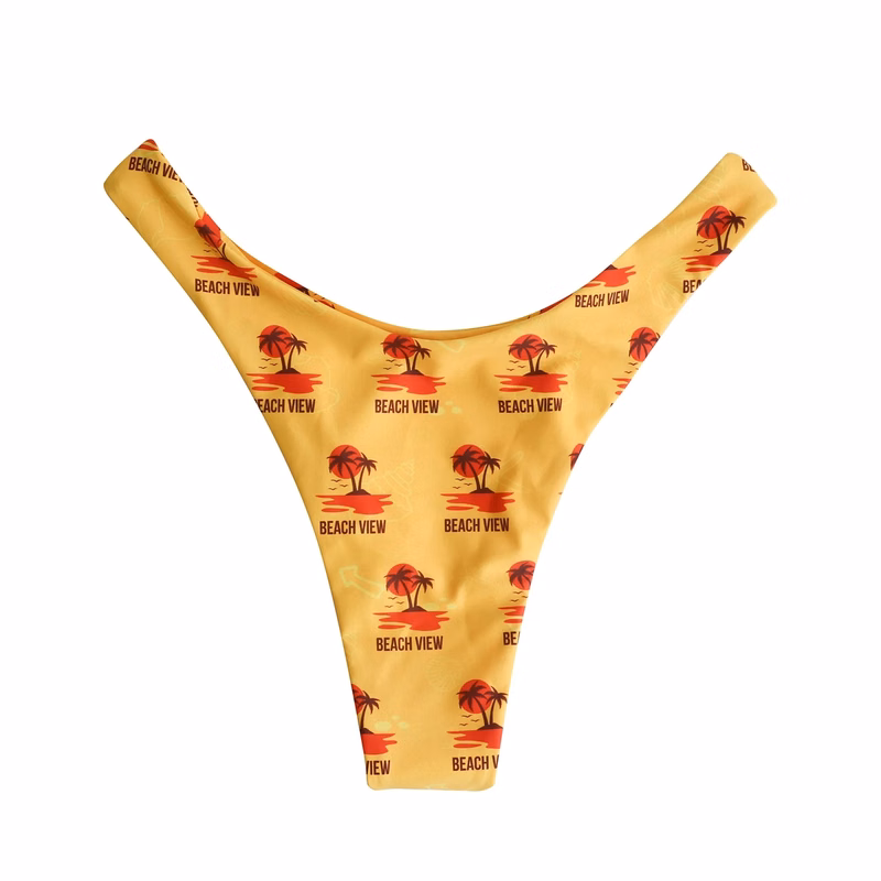 Women's Polyester Spandex Sublimated Bikini bottom