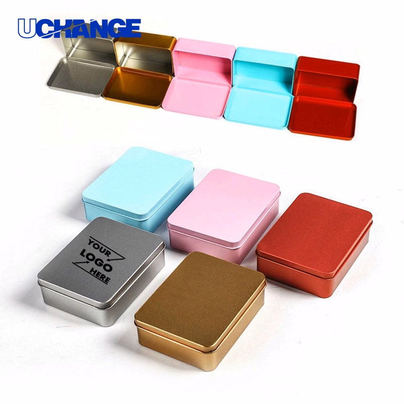 Rectangular Tin Storage Box with Lid