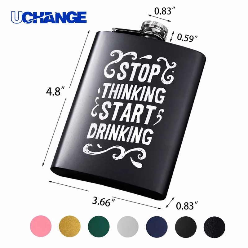 Stainless Steel Leakproof Thin Flask Container (8 Oz)