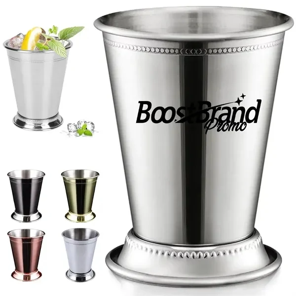 Custom 12 oz Stainless Steel Mint Julep Cup — Chilled Cocktail & Beverage Essential 1