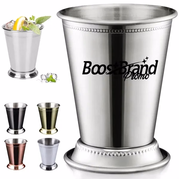 Custom 12 oz Stainless Steel Mint Julep Cup — Chilled Cocktail & Beverage Essential