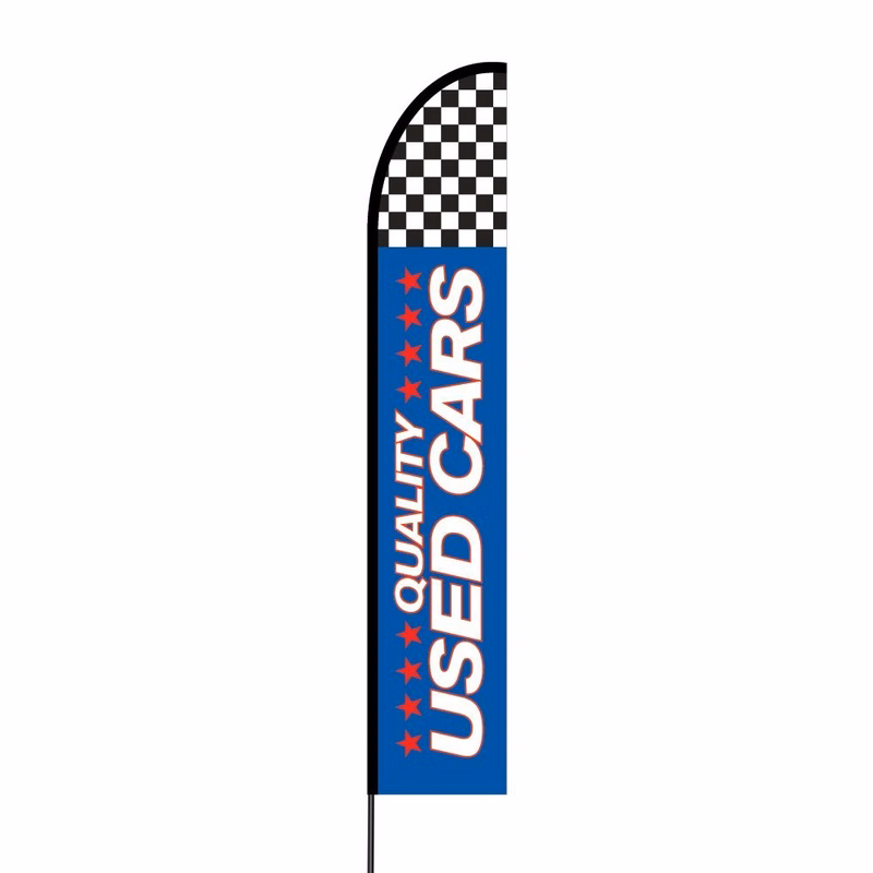 Quality Used Cars Flag Kit 15' Feet Feather Flag Sign Outdoor Banner