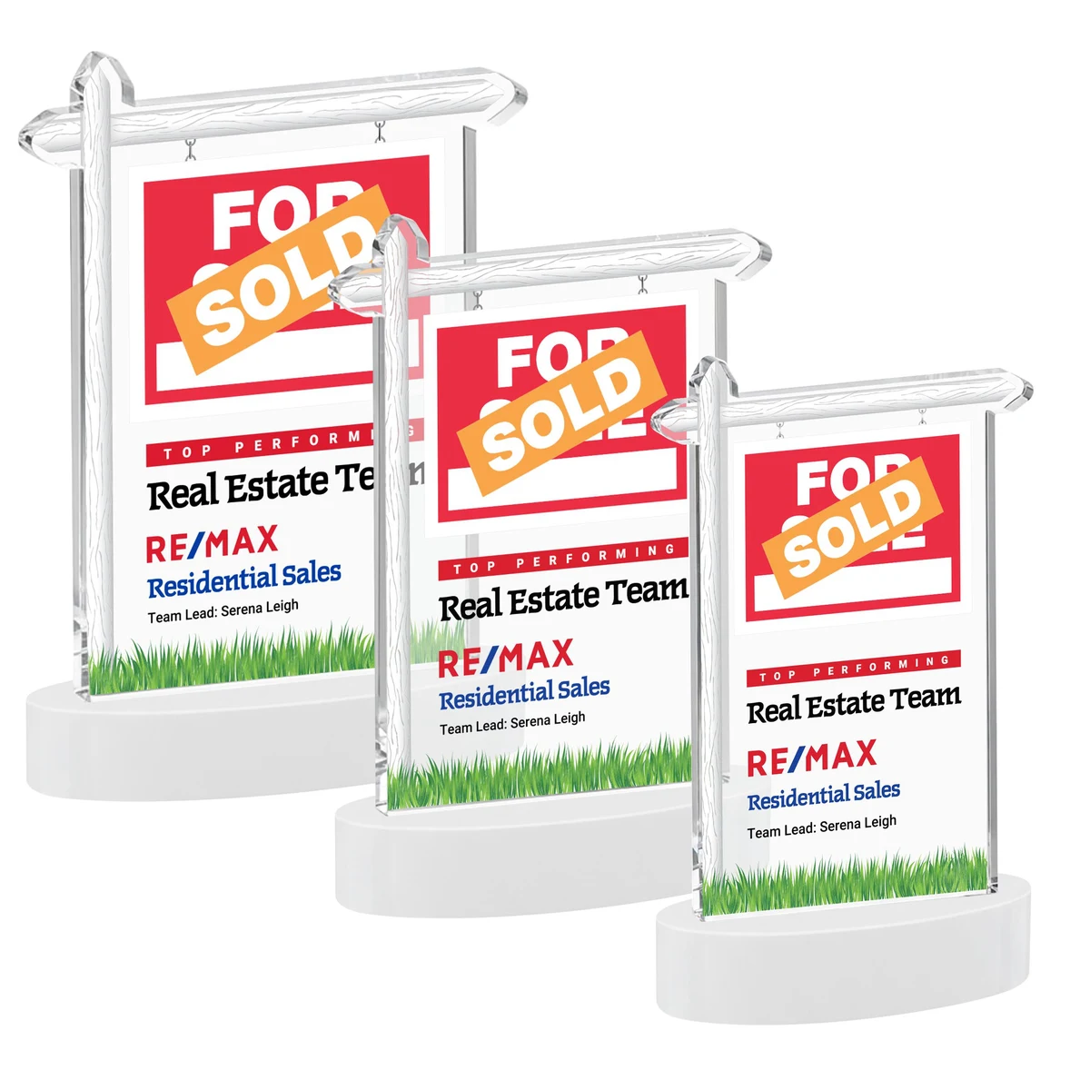 Real Estate VividPrint™ Award on Alberton Base - White 1