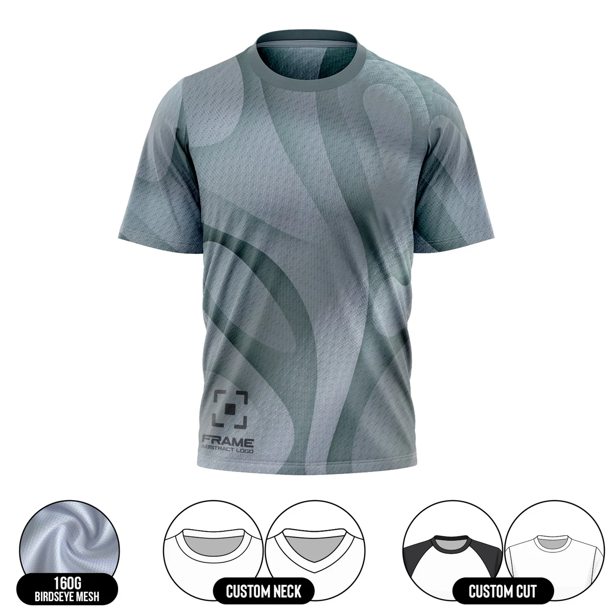 Unisex Sublimation Performance Grade Short Sleeve T-Shirt - 160G Birdseye Mesh 1