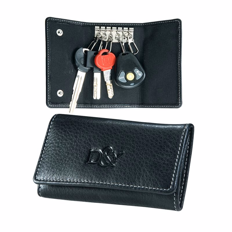 Signature Leather Tri-fold Key Case